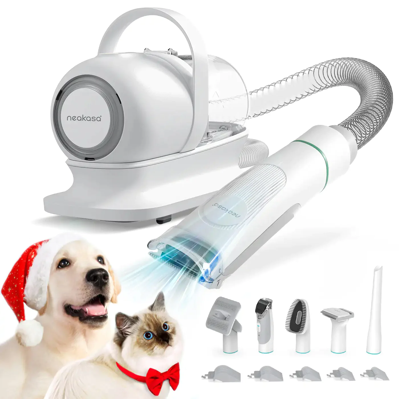Neakasa P1 Pro – Kedi ve Köpek Tıraş Makinası, Vakumlu Tarama Seti – 52dB Sessiz Tasarım – Pet Tüy Bakım Seti